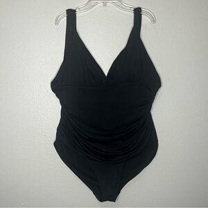 Lauren Ralph Lauren Swimsuit One Piece Swimwear 22W Black Full Coverage